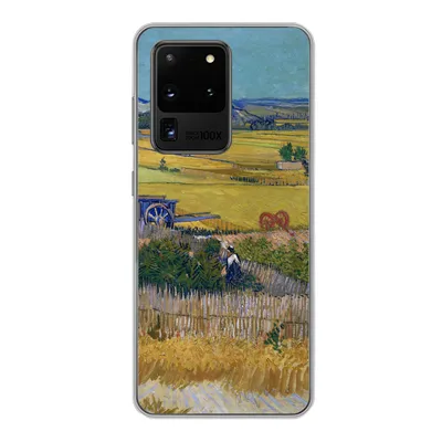 Produktbild von MuchoWow® Handyhülle Schutzhülle Hülle für Samsung Galaxy S20 Ultra Die Ernte - Vincent van Gogh Silikon Softcase Handy Hülle - Karteninhaber