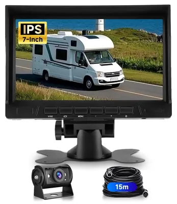 Image de Câble pour caméra de recul 1080P HD avec écran IPS de 7 pouces, caméra AHD IP69 avec vision nocturne