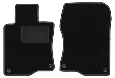 Productafbeelding van Velours voormatten voor Honda Accord VIII 2008-2015 (sedan/stationwagen) – 2-delig, zwart, op maat – Wielganizator LUX