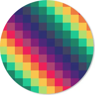 Produktbild von MuchoWow® Mauspad Mousepad Regenbogen - Muster - Pixel 50x50 cm - Mousepads - Maus Mat - Pad - Mausunterlage - Vinyl