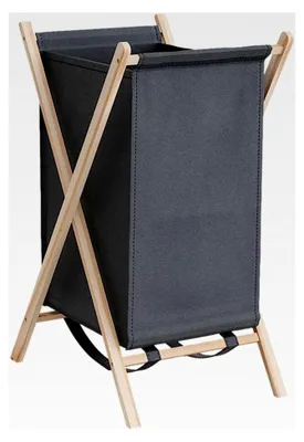 Produktbild von Wäschekorb Grau Bruno 40x64x45 cm - Wäschesammler für Schmutzwäsche