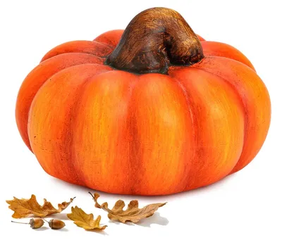 Image de Citrouille orange en argile, 10 cm comme décoration d'automne & d'Halloween