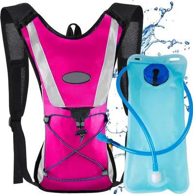 Produktbild von Famanu Hydrationsweste leichtgewichtig - 2L Wasserblase - Wasserdicht reflektierend