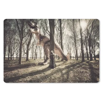 Produktbild von MuchoWow® Schreibtischunterlage Dinosaurier - Wald - Baum 60x40 cm - XXL Mauspad - Großes Mauspad