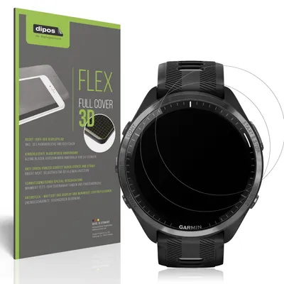 Produktbild von 2x Full Cover Schutzfolie matt für Garmin Forerunner 965 Panzerfolie Anti-Shock