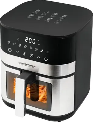 Immagine prodotto di Friggitrice ad aria 5L con finestra, 8 programmi, cottura senza olio