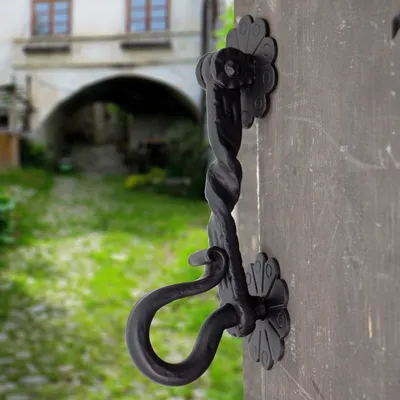 Produktbild von Türklopfer, Blüten, Gusseisen, Schwarz