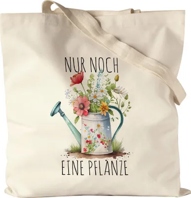 Produktbild von Nur noch eine Pflanze Jutebeutel Gärtnerin Pflanzenliebhaber Garten Ruft Oma Mama Hobbygärtnerin