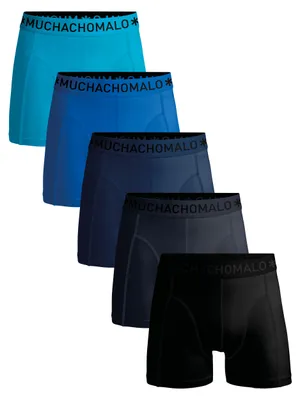 Produktbild von Muchachomalo Herren Boxershorts – 5er Pack – Baumwolle Stretch – Bequeme Unterwäsche – Größe XL - U-SOLID1010-1384