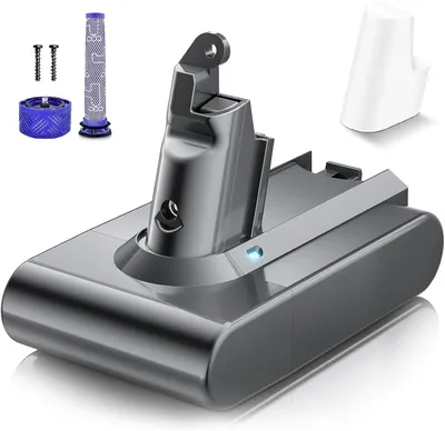 Produktbild von V6 Akku, V6 Ersatzbatterien, Ersatzakku Akku für Dyson V6 Staubsauger, 6000mAh Li-Ionen Batterie für Dyson V6 DC62 SV03 DC58 DC59 DC61 DC72 DC74 SV04