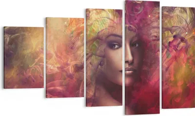 Produktbild von Bild auf Leinwand - Leinwandbild - frau gesicht - 100x60cm - Wand Bild - Wanddeko - Wandbilder - Leinwanddruck - Bilder - Kunstdruck - Wanddekoration - Leinwand bilder - Wandkunst - EG100x60-3736