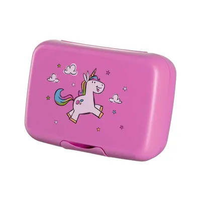 Produktbild von LEONARDO Bambini, Brotdose, Kind, Pink, Kunststoff, Abbildung, Rechteckig