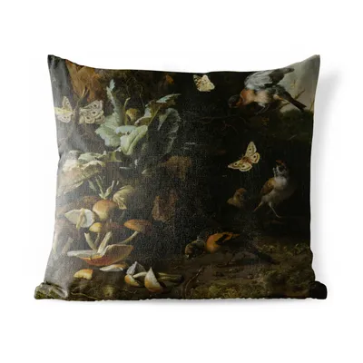 Obrázek produktu pro MuchoWow® Vnější polštář - Zvířata a rostliny - Melchior d'Hondecoeter -45x45 cm- Odolnost proti povětrnostním vlivům - polštář do obývacího pokoje