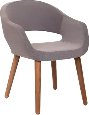 Produktbild von Grauer Esszimmerstuhl Wohnzimmer Stuhl Armlehnen Stühle Designer Holz