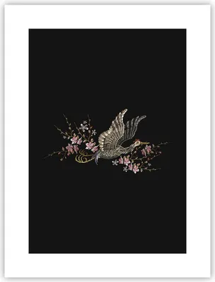 Produktbild von Poster - Poster ohne Rahmen - Asiatisch Vogel Blumen - 30x40 cm - Wand Bild - Wanddeko - Wandbilder - Kunstposter - Wandposter - Bilder - Kunstdruck - Wanddekoration - Wandbild - P2XPA30x40-4614