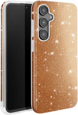 Produktbild von Avizar, Glitzernde Silikonhülle für Samsung S23 FE – Ultradünn und stoßfest, Gold