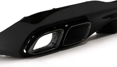 Productafbeelding van Achterdiffusor met uitlaatpijpen, geschikt voor Mercedes C-klasse W206 S206 Sport Line, vanaf 2021, met C63-design.