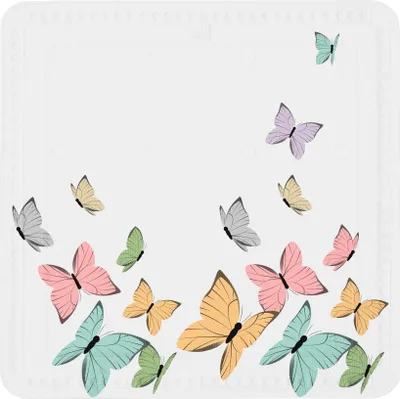 Produktbild von Kleine Wolke Duscheinlage BUTTERFLIES Multicolor 55 x 55 cm