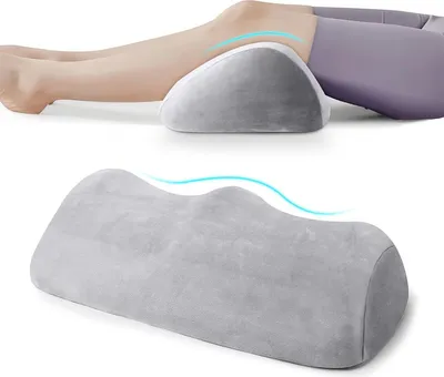 Produktbild von Ergonomie Kniekissen für Schlafen, Venenkissen Beinhochlagerungskissen, Memory-Schaum Lagerungskissen für Knie und Beine,55*30*10cm,Grau