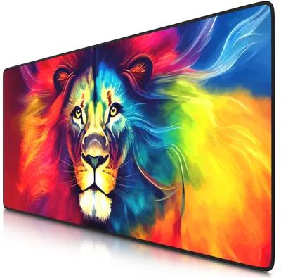 Image de Tapis de souris gaming Titanwolf XXL, 900 x 400 x 3 mm, sous-main, lavable, dos antidérapant, vitesse & précision, Colour Lion 3