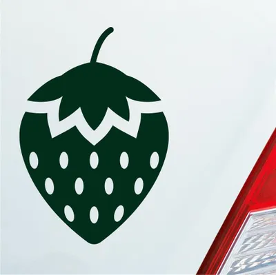 Produktbild von Auto Aufkleber Erdbeere Frucht Beere dominant sm Devot Domina 9,5x14 cm Dunkelgrün Sticker Heckscheibenaufkleber