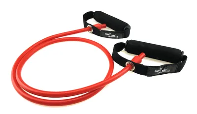 Produktbild von Dittmann Body Tube Schaumgriff Widerstandsband Expander Fitness Band - Rot (Starker Widerstand)