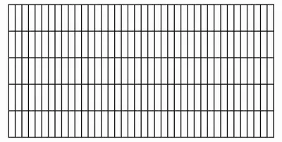 Zdjęcie produktu dla Ogrodzenie z podwójnych prętów Alberts 663698, powlekane tworzywem sztucznym, matowa czerń, wysokość 100 cm