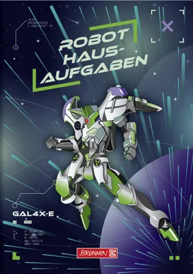 Produktbild von Aufgabenheft A5 48Bl. Robot Hero