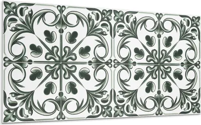 Produktbild von Pflanzenmuster In Fliese – Selbstklebende Fliesen – Wandverkleidung – Wandpaneel – PVC Fliesen – Vinylflisen – PCV Flisen – Selbstklebend – Wanddeko – 6 Stück 60 x 30 cm