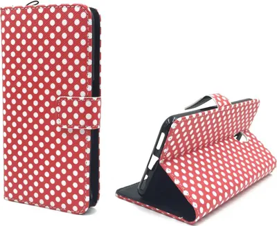 Produktbild von Handyhülle Tasche für Handy ZTE Blade V7 Polka Dot Rot