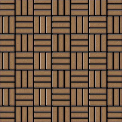 Produktbild von Mosaik Fliese massiv Metall Titan gebürstet kupfer 1,6mm Basketweave-Ti-AB