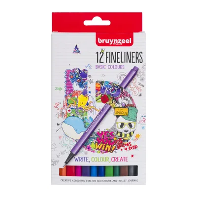 Immagine prodotto di Bruynzeel fineliner set 12 colori | Set 12 pezzi