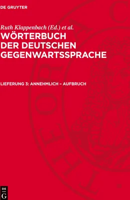 Produktbild von Wörterbuch der deutschen Gegenwartssprache, Lieferung 3, annehmlich - Aufbruch