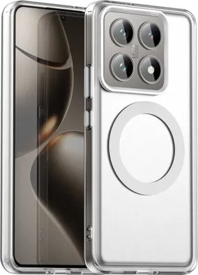 Image de Etui pour Xiaomi 14T, compatible avec MagSafe, étui fin semi-transparent mat anti-choc Blanc