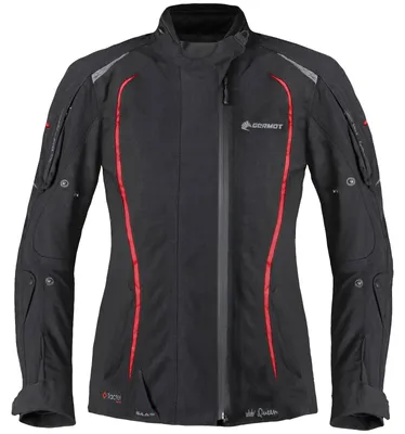 Produktbild von Germot Textiljacke MotoQueen Damen, schwarz/rot - Größe 52D