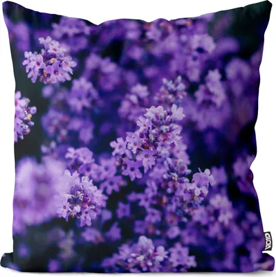 Produktbild von VOID Lavendel Blüte Blume Lila Garten Kissenbezug Kissenhülle dekoration wasserfest Outdoor Garten Kissen bezug deko