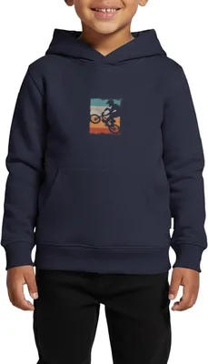 Produktbild von Spreadshirt BMX Sprung Vintage Kinder Premium Hoodie, 98/104 (2 Jahre), Navy