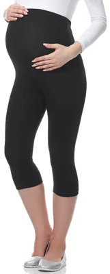 Image de Be Mammy leggings de grossesse 3/4 en viscose BE-03 (Noir, L)