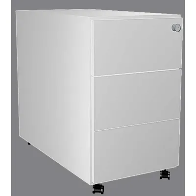 Produktbild von Rollcontainer 3 Schubladen BxTxH 43x80x54cm mit Zentralschloss lichtgrau