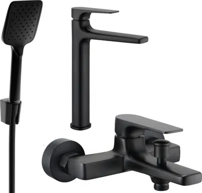 Produktbild von Mexen Lynx R62 Badewannenset, Schwarz - 745913R62-70