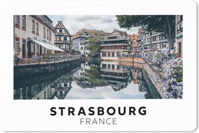 Produktbild von MuchoWow® Schreibtischunterlage Frankreich - Architektur - Wasser 60x40 cm - XXL Mauspad - Großes Mauspad