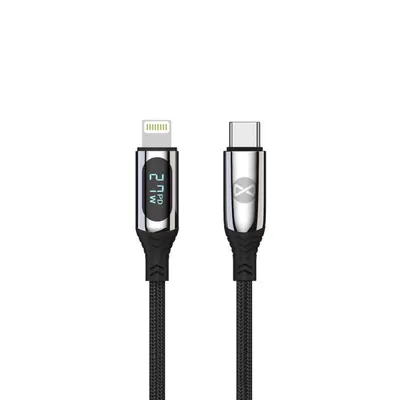 Immagine prodotto di Cavo dati con LCD Forever USB-C/Lightning 1m 27W nero