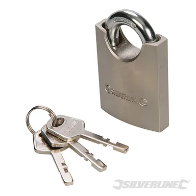Produktbild von Silverline Vorhängeschloss mit Bügelschutz 50 mm