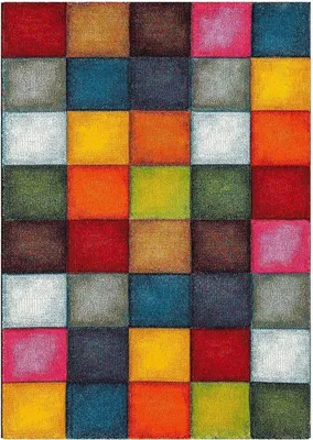 Produktbild von Teppich - 200 x 290 cm - Mehrfarbig - Karomuster