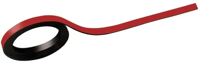 Obrázok produktu pre MAUL Magnetický pásik 1 m Kovový pásik 2 kusy magnetický plastový povrch popisovateľný 1 m x 0,5 cm x 1 mm červený