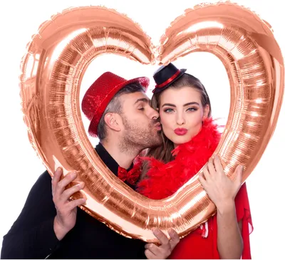Obrázok produktu pre Fóliový balónik s rámom srdca rose gold