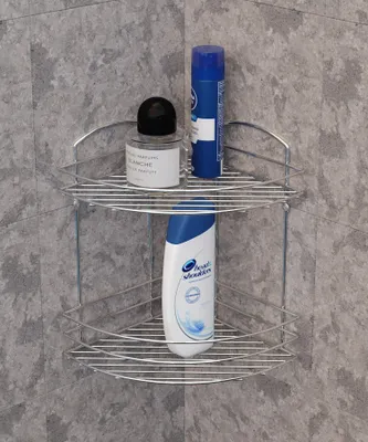 Produktbild von Mijolnir, BK032 - Chrome, Badezimmer-Organizer, 100 % METALL, Chrom, 31 x 32,5 cm