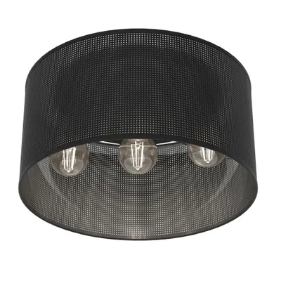 Image de Luminex plafonnier 'Jovin' en métal noir