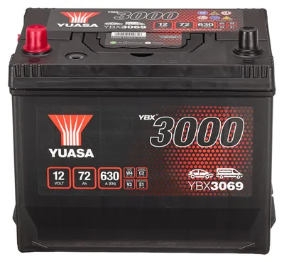Produktbild von YUASA YBX3000 Starterbatterie 12V 72Ah 630A/EN D26 für Auto LKW Batterie