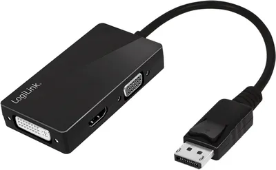 Produktbild von Logilink 4K DisplayPort 1.2 zu DVI/HDMI/VGA Adapter